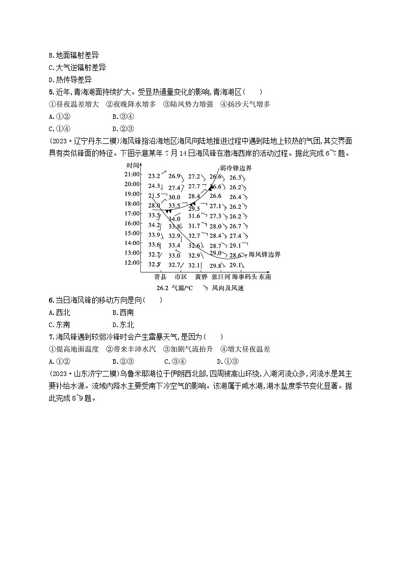 适用于新高考新教材2024版高考地理二轮复习滚动突破练一（附解析）第2页