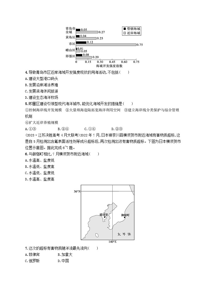 适用于新高考新教材2024版高考地理二轮复习专题突破练十二资源环境与国家安全（附解析）02