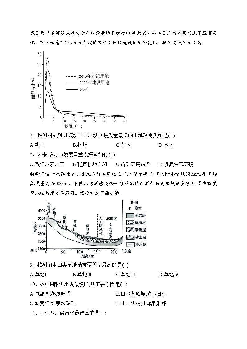 2023届四川省眉山市高考二模文综地理试题(含答案)02