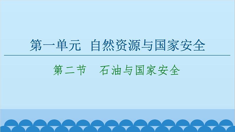 高中地理鲁教版（2019）选择性必修三 第1单元第2节 石油与国家安全课件01