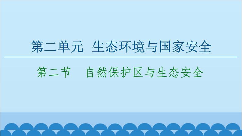 高中地理鲁教版（2019）选择性必修三 第2单元第2节 自然保护区与生态安全课件01