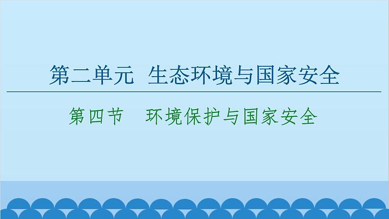 高中地理鲁教版（2019）选择性必修三 第2单元第4节 环境保护与国家安全课件第1页