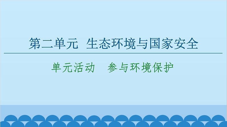 高中地理鲁教版（2019）选择性必修三 第2单元单元活动 参与环境保护课件01