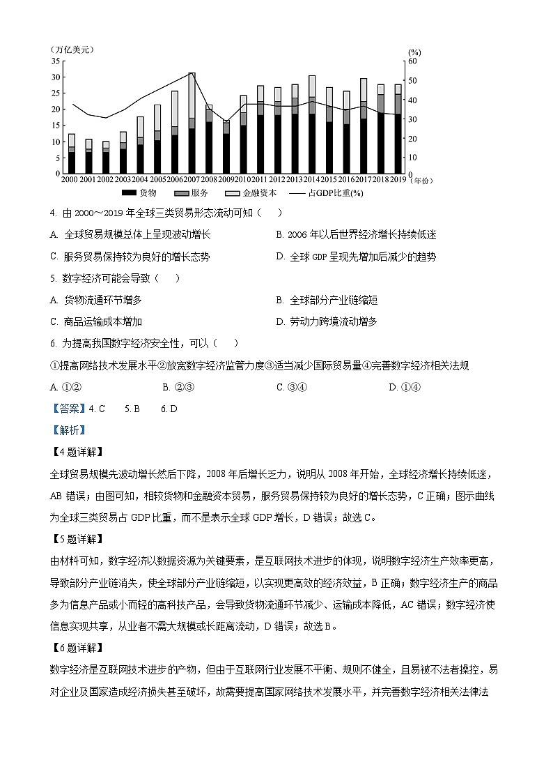 2024重庆市乌江新高考协作体高三上学期期中考试地理含解析03
