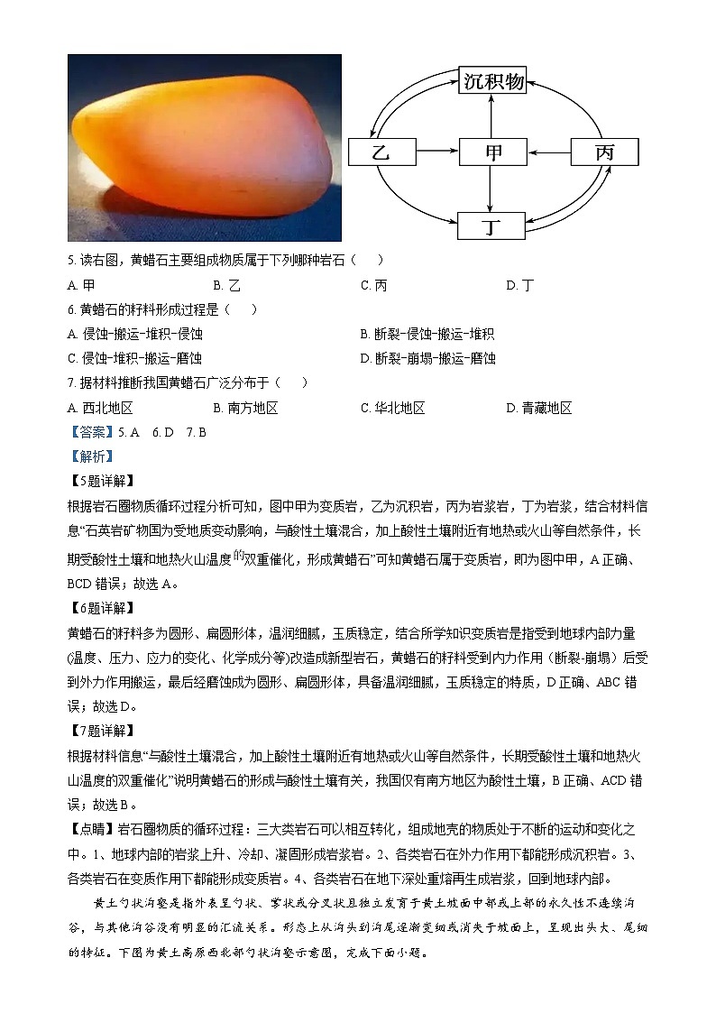 山西省阳泉市第一中学校2023-2024学年高二上学期11月期中考试地理试题（Word版附解析）03