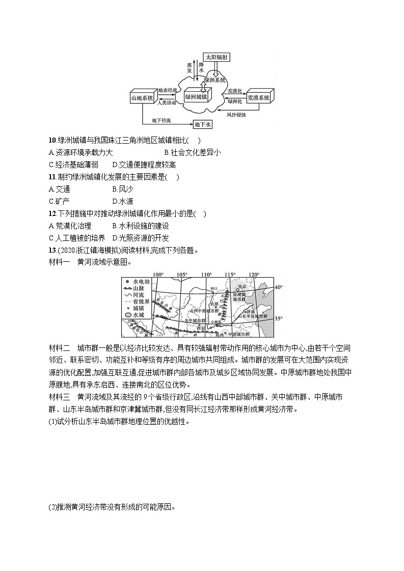 高中考试地理特训练习含答案——城镇化第3页