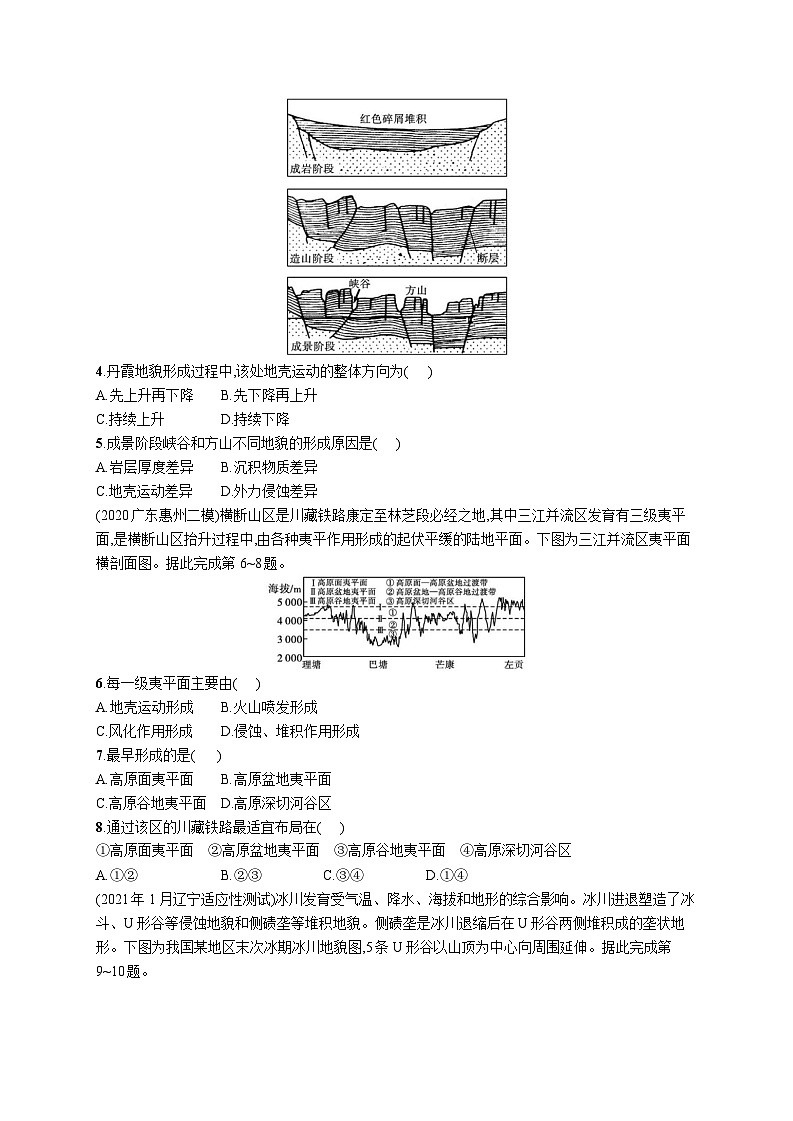 高中考试地理特训练习含答案——地表形态的塑造第2页