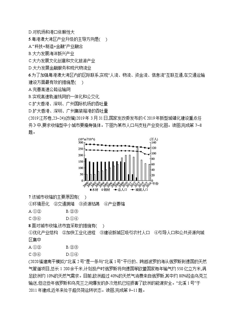 高中考试地理特训练习含答案——区际联系与区域协调发展第2页
