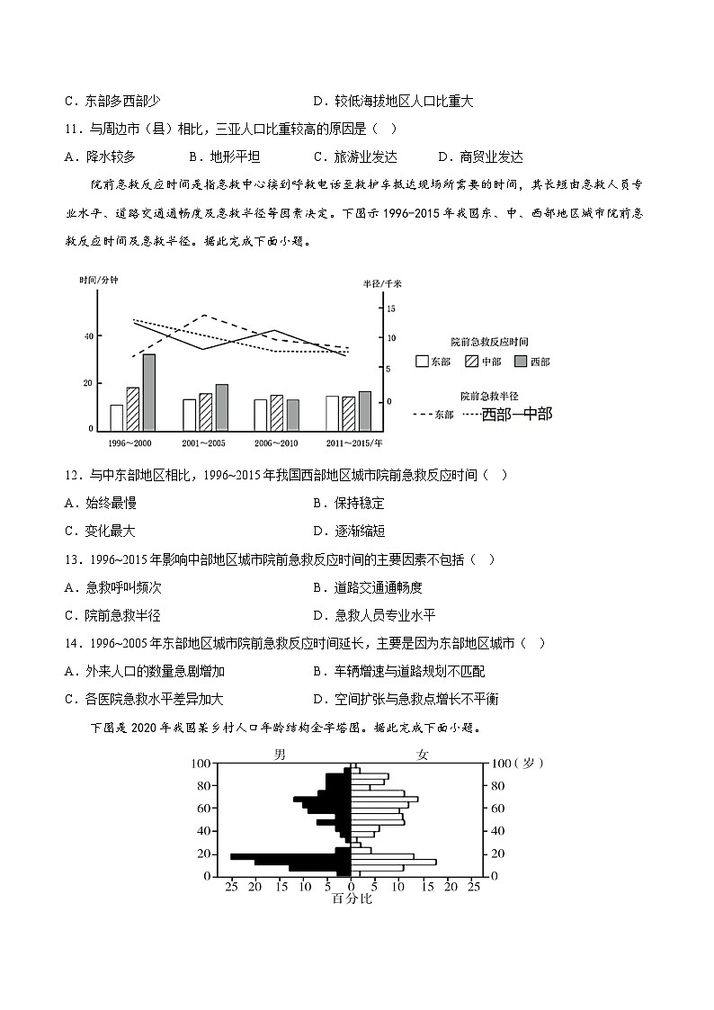 河南省济源市高级中学2022-2023学年高一下学期4月月考地理试题03