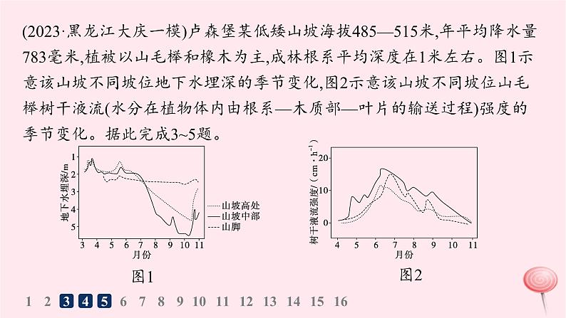 适用于新高考新教材2024版高考地理二轮复习热考情境专项练热考5水量平衡课件第6页