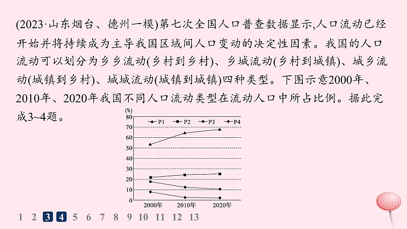 适用于新高考新教材2024版高考地理二轮复习专题突破练7人口与聚落课件06