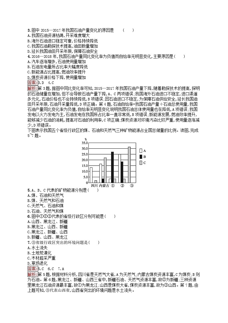 新高考天津专版2024届高考地理一轮总复习专题板块练  38石油资源及战略意义02