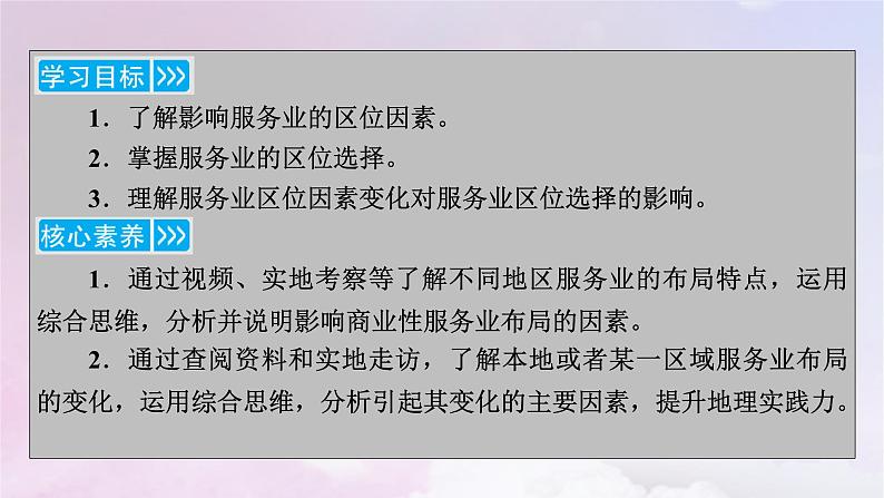 新教材适用2023_2024学年高中地理第3章产业区位因素第3节服务业区位因素及其变化课件新人教版必修第二册04