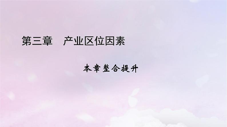 新教材适用2023_2024学年高中地理第3章产业区位因素本章整合提升课件新人教版必修第二册01