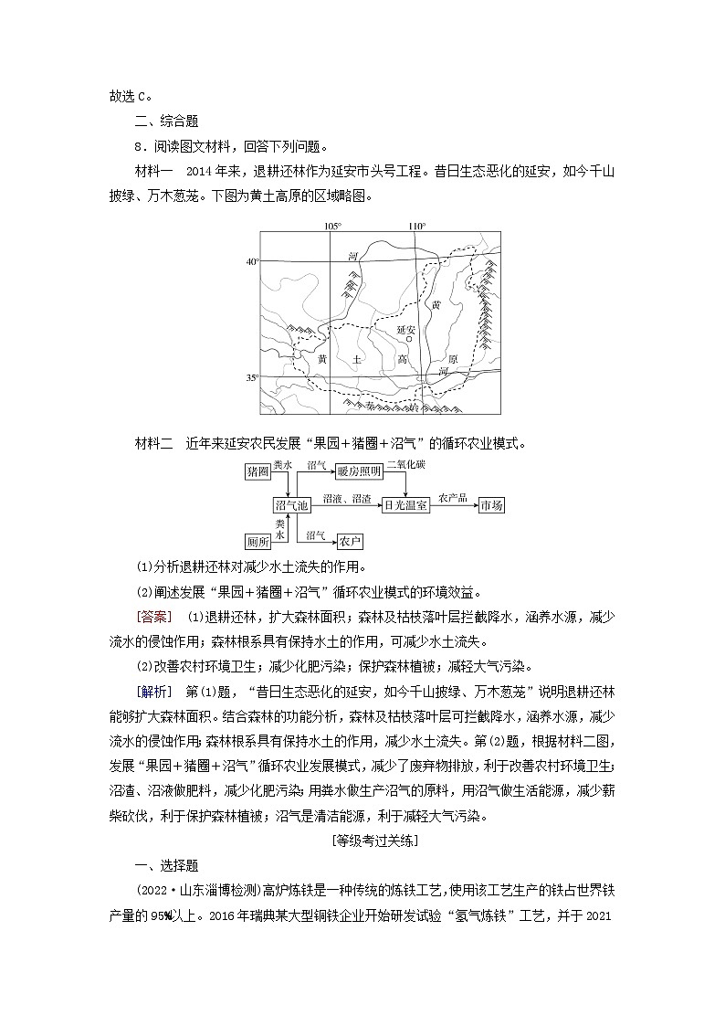 新教材适用2023_2024学年高中地理第5章环境与发展第2节走向人地协调__可持续发展课时作业新人教版必修第二册03