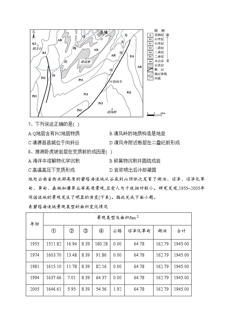 江苏省盐城中学2023届高三下学期第三次模拟考试地理试卷(含答案)03