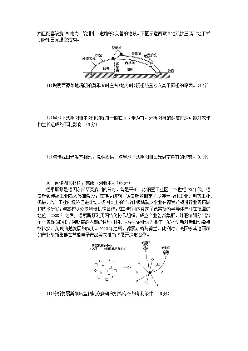 新教材2024高考地理二轮专题复习第三部分考前抢分专练专项增分一8类识图技法专项训练技法3原理示意图判读第3页