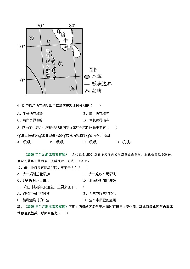 专题16 生态环境保护与国家安全-备战2024年地理高考之五年真题汇编（浙江专用）03