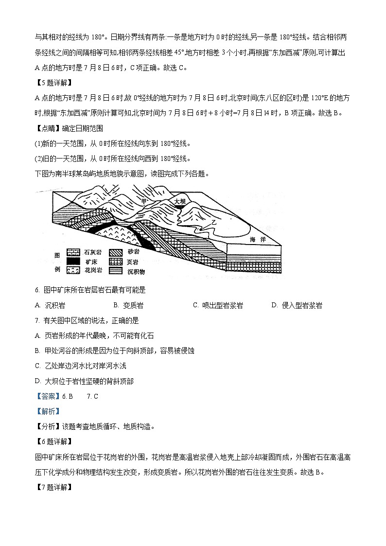 重庆市江津第二中学2023-2024学年高二上学期期中考试地理试题（Word版附解析）第3页