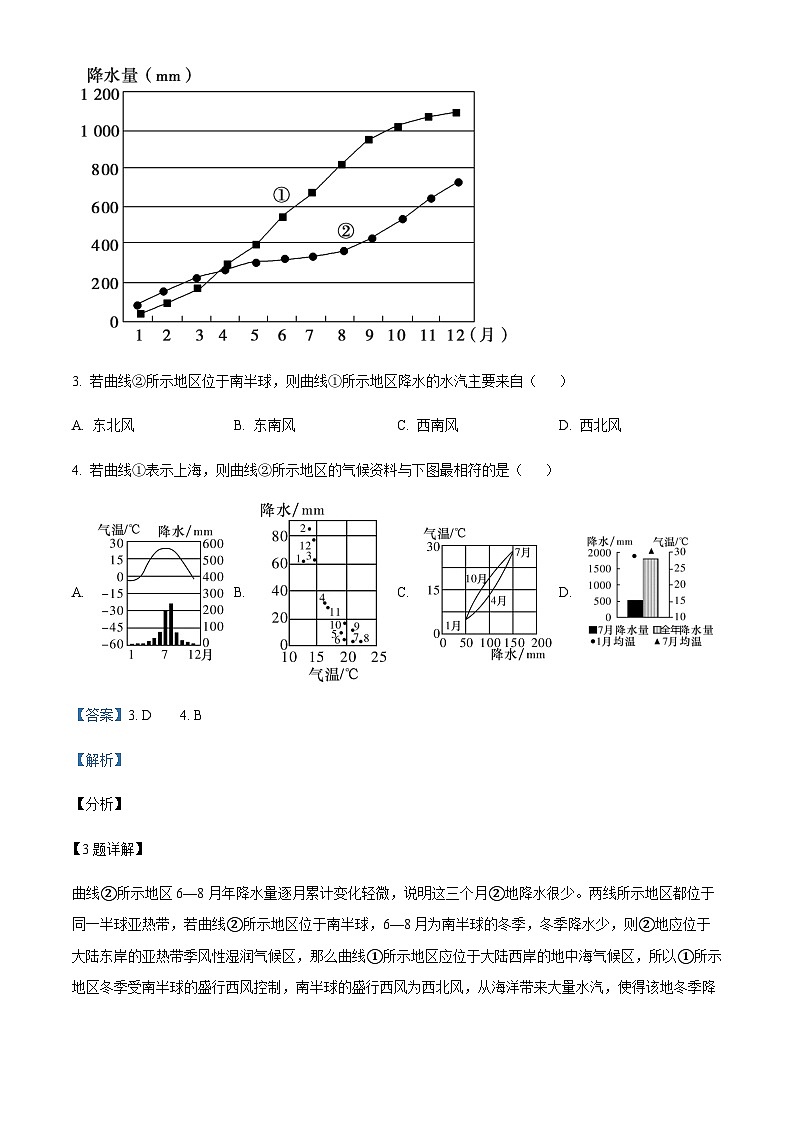 2023-2024学年湖北省部分高中联考协作体高二上学期期中地理试题含解析03