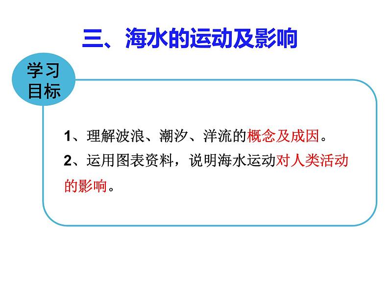 2.2.3海水的运动及影响课件--2023-2024学年高中地理鲁教版必修一01