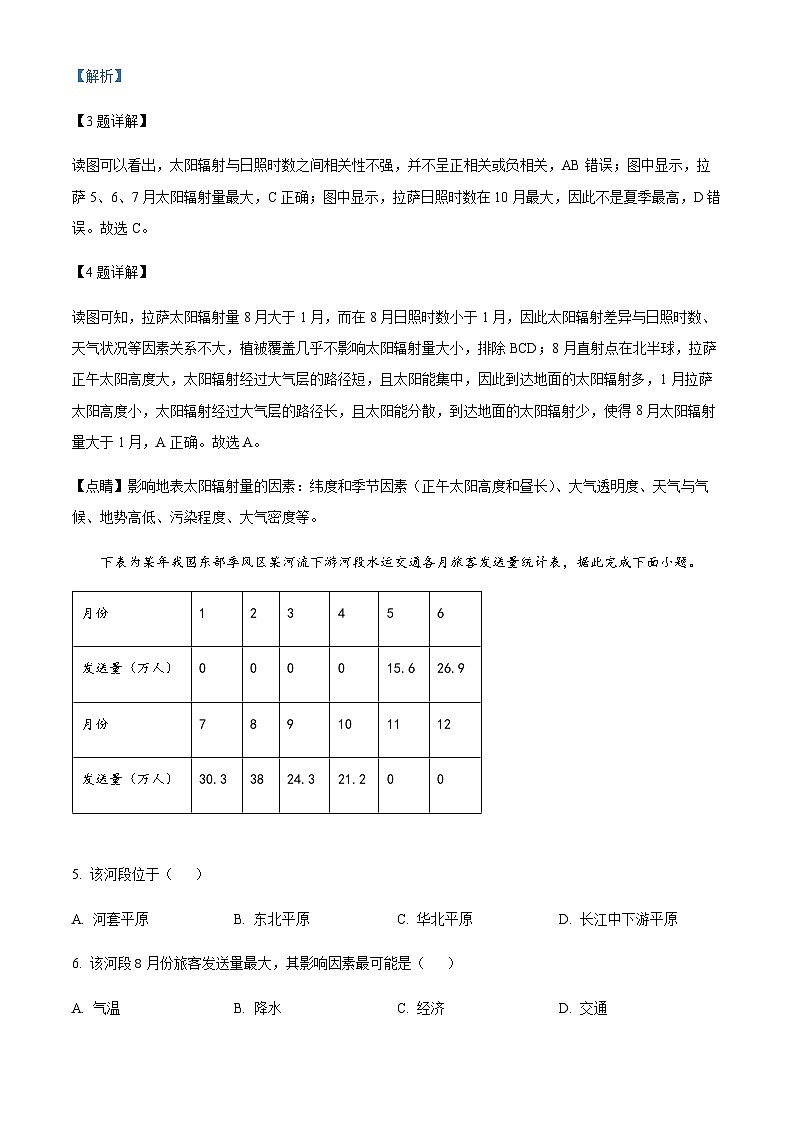 2023-2024学年四川省眉山市仁寿第一中学（北校区）高一上学期9月月考地理试题含解析03