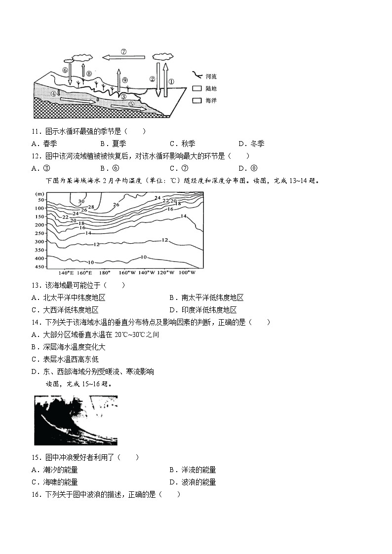2024梅河口五中高一上学期12月月考试题地理含答案03
