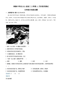 四川省成都市树德中学2023-2024学年高三上学期11月月考文综地理试题（Word版附解析）