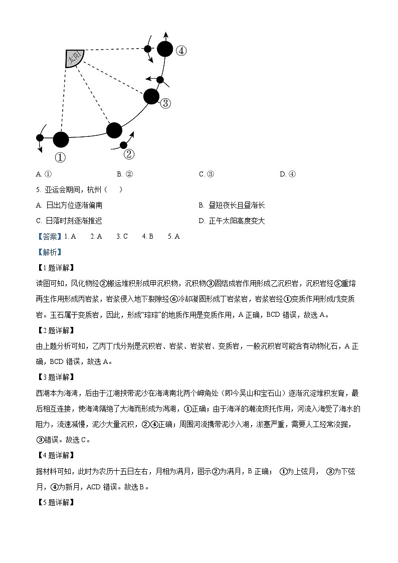 新疆石河子第一中学2023-2024学年高二上学期12月月考地理试题（解析版）02