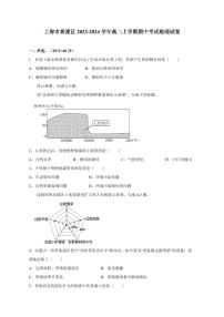 上海市黄浦区2023-2024学年高二上册期中考试地理试卷（附答案）