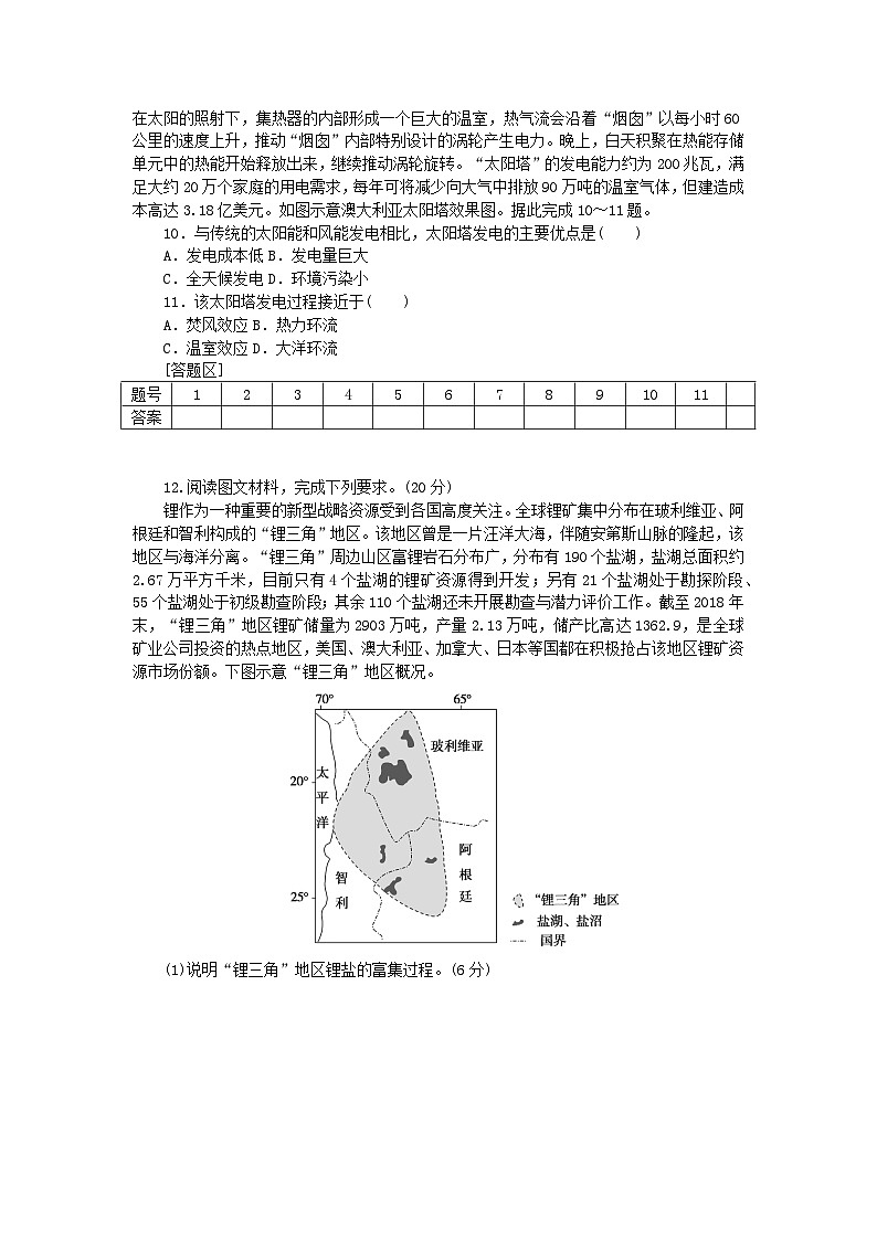 统考版2024届高考地理二轮专项分层特训卷第二篇常考热点增分专练热点04能源储能（附解析）03
