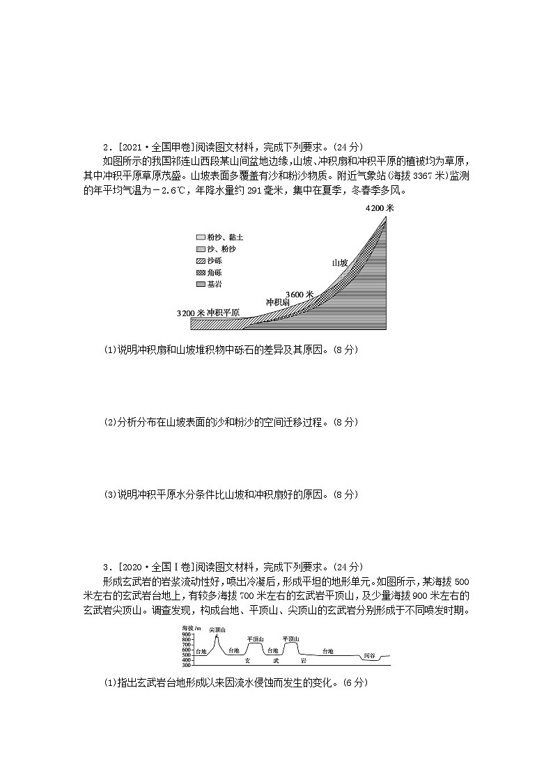 新教材2024届高考地理二轮专项分层特训卷第三部分技能培优七观点探究类（附解析）02