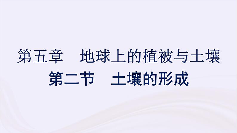 新教材适用2023_2024学年高中地理第5章地球上的植被与土壤第2节土壤的形成课件湘教版必修第一册第1页