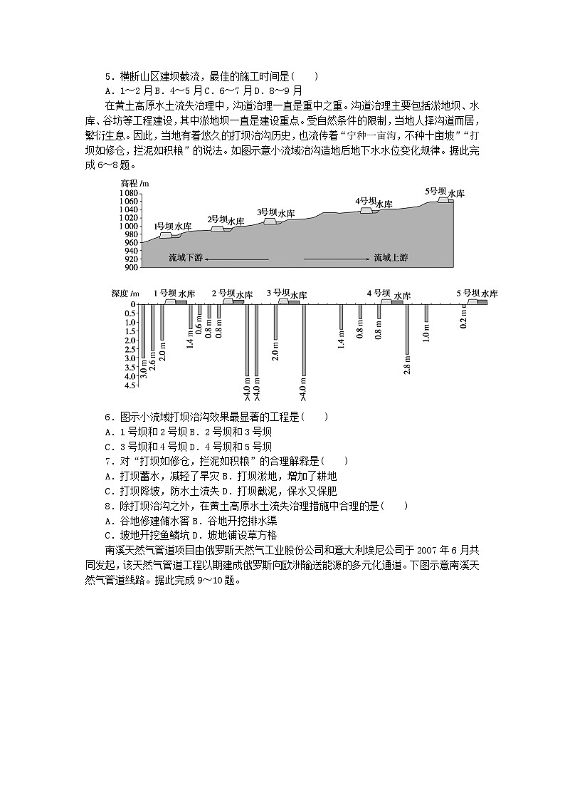 2023版新教材高中地理单元检测四区际联系与区域协调发展新人教版选择性必修202