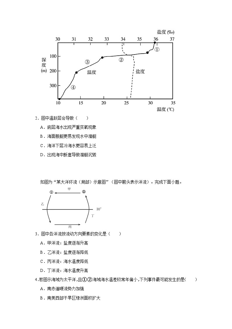 2024南阳一中高一上学期12月月考试题地理含解析第2页