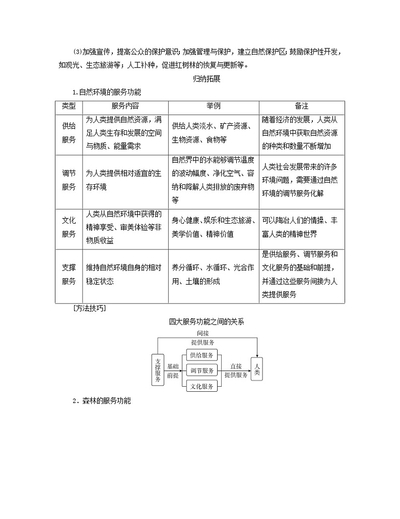 新教材适用2023_2024学年高中地理第1章自然环境与人类社会第1节自然环境的服务功能学案新人教版选择性必修3第3页