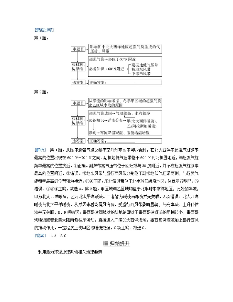 2024届高考地理二轮专题复习与测试第一部分专题二大气运动规律考点2热力环流与大气环流（附解析）03