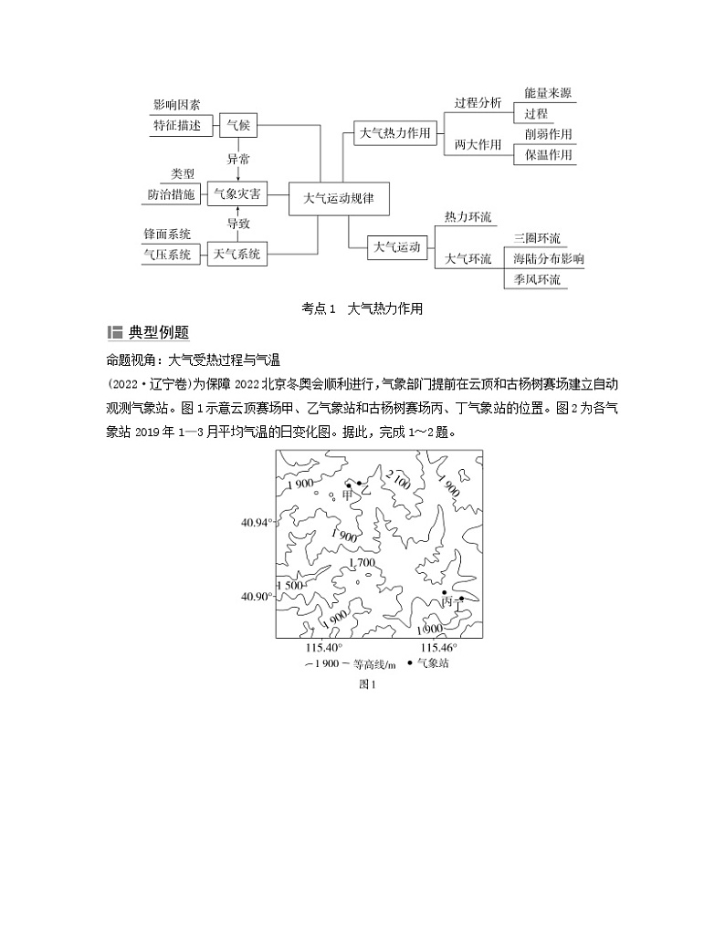 2024届高考地理二轮专题复习与测试第一部分专题二大气运动规律考点1大气热力作用（附解析）02