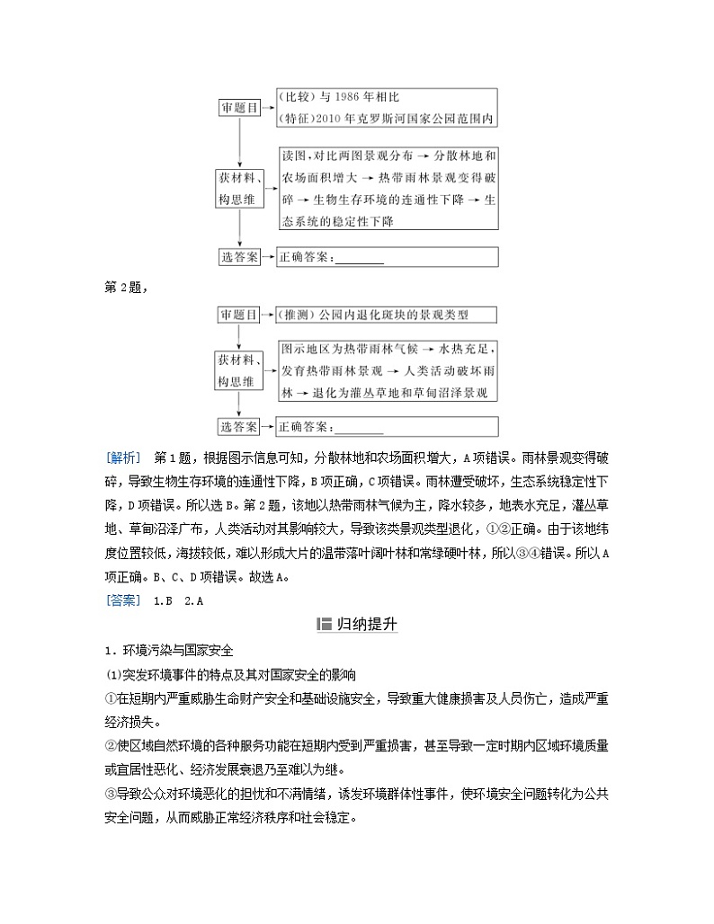 2024届高考地理二轮专题复习与测试第二部分专题十资源环境与国家安全考点3环境安全与国家安全（附解析）02