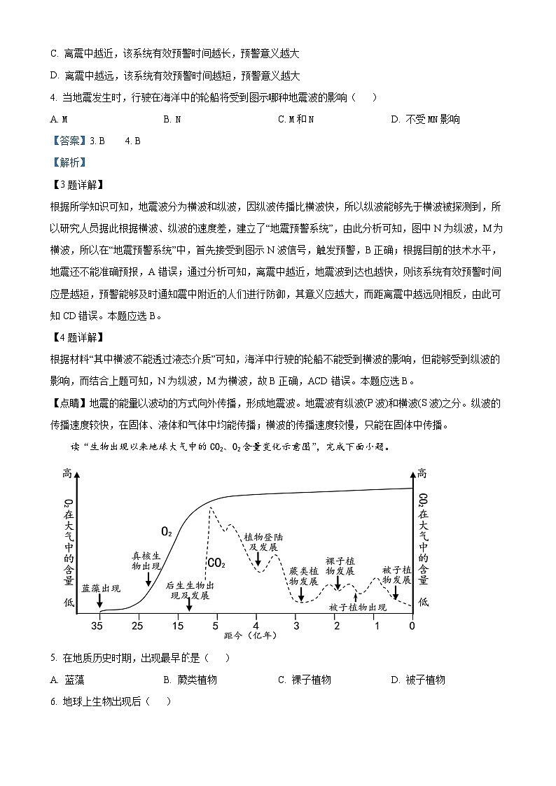四川省南充市阆中东风中学校2023-2024学年高一上学期第二次段考地理试题（Word版附解析）03