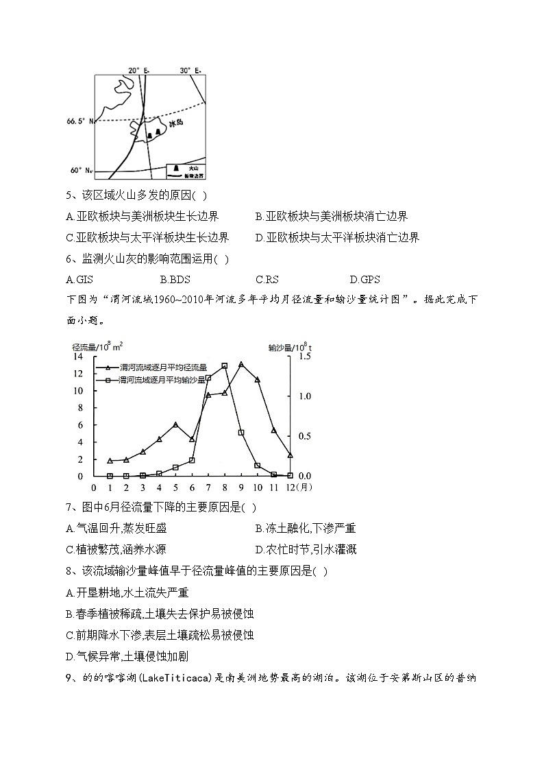 浙江省杭州市八区县2022-2023学年高二上学期期末考试地理试卷(含答案)02