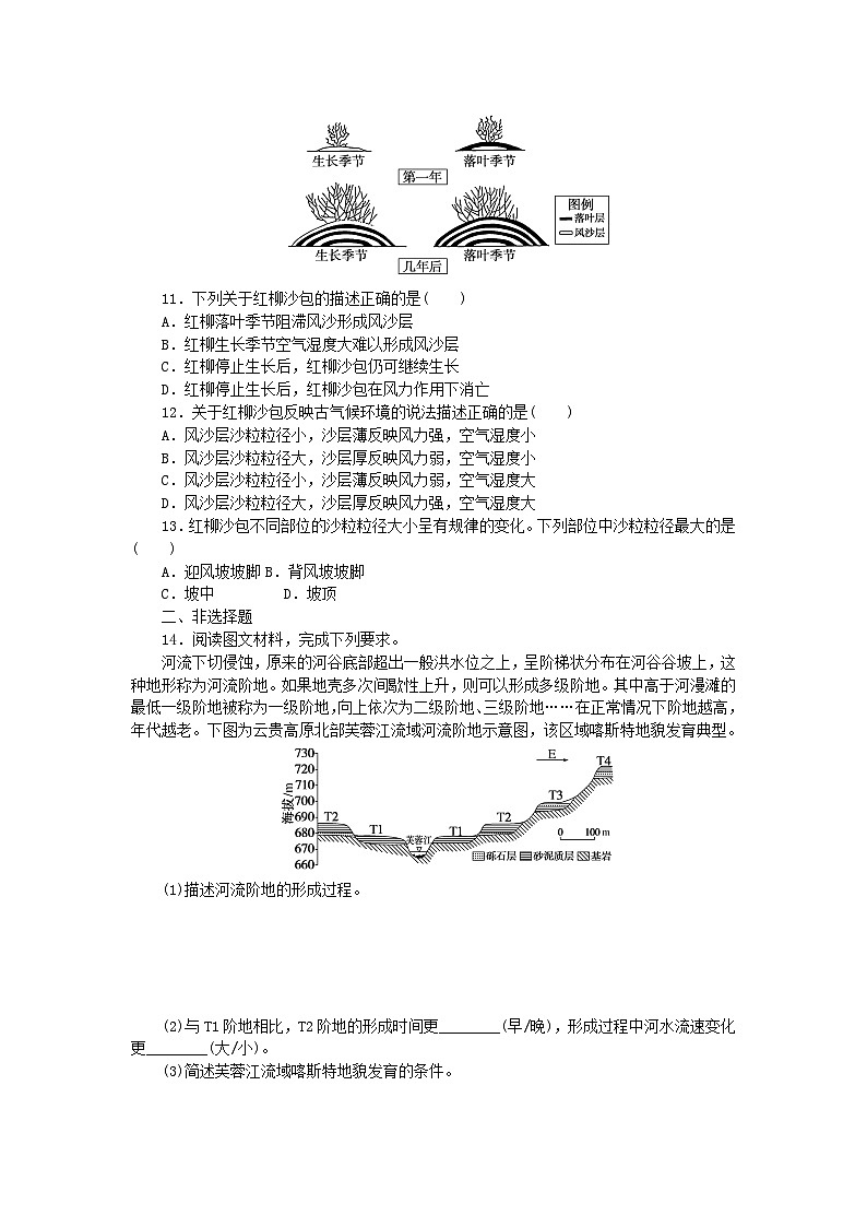 新教材2023版高中地理课时作业7外力作用与地表形态湘教版选择性必修1第3页