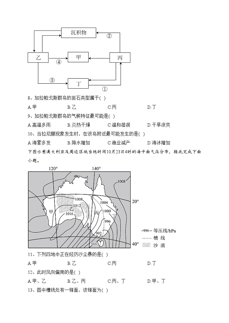 天津市静海区第一中学2023-2024学年高二上学期12月月考地理试题(含答案)第3页