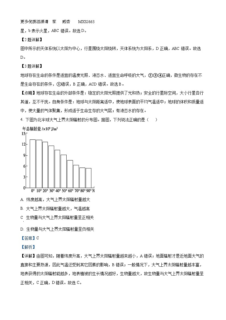 贵州省贵阳市贵州师范大学附属中学2022-2023学年高一下学期开学考试地理试题（解析版）第2页