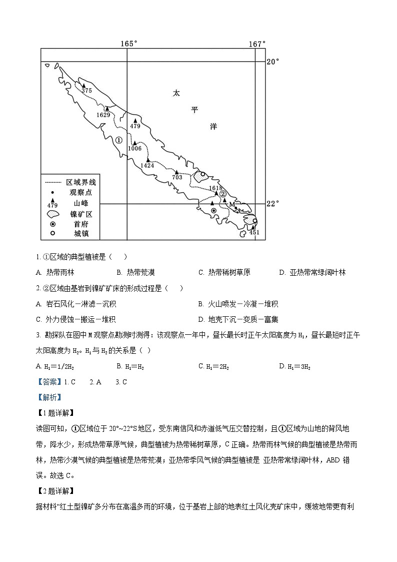 河北省秦皇岛市昌黎第一中学2022-2023学年高三第十次调研考试地理试题（解析版）第2页
