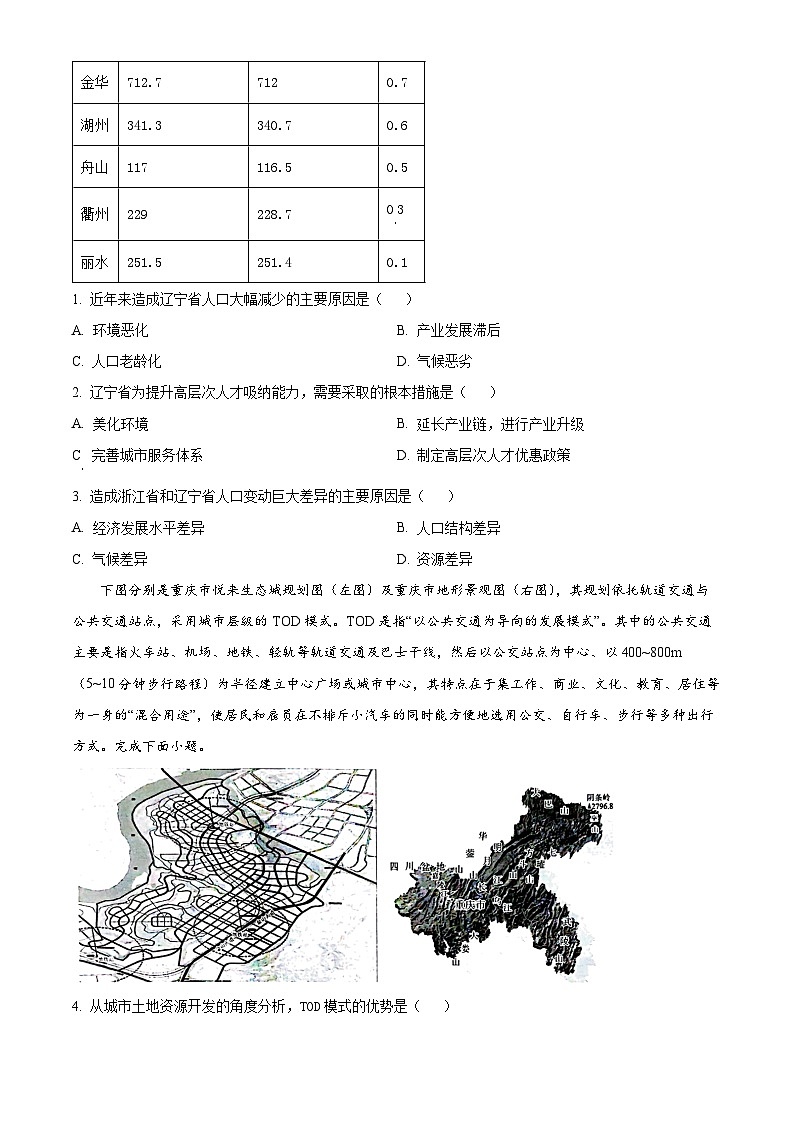 2024安徽省皖南八校高三上学期第二次大联考地理试题含解析03