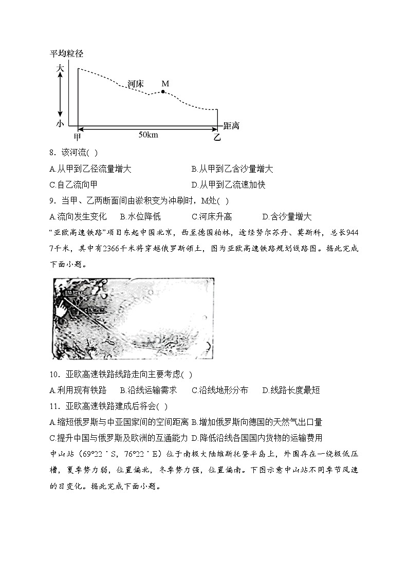海南省2022-2023学年高二上学期期末学业水平诊断（一）地理试卷(含答案)第3页