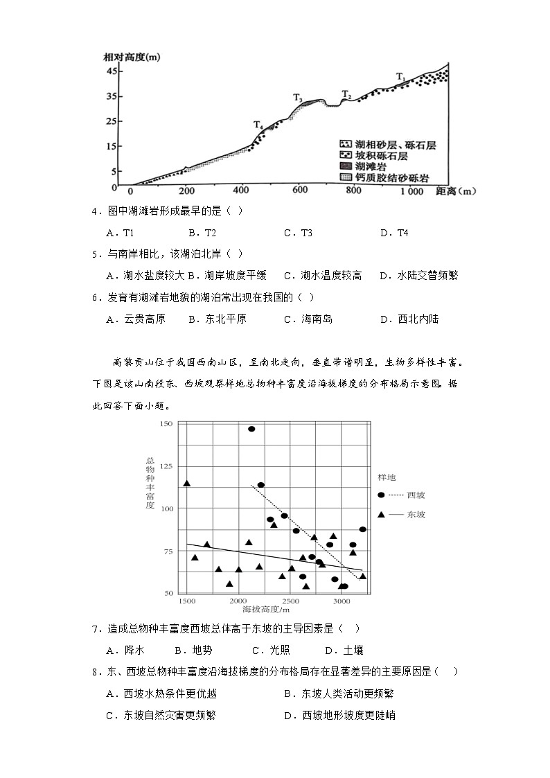 2024莆田六中高三上学期1月质检模拟测试地理含解析第2页