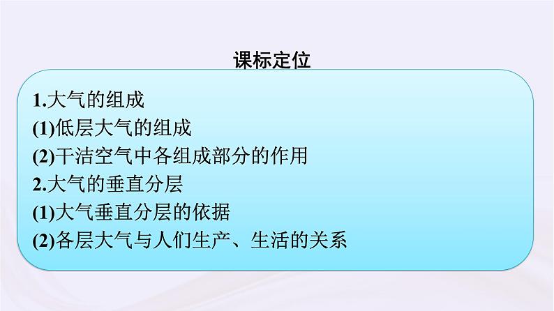 新教材适用2023_2024学年高中地理第3章地球上的大气第1节大气的组成与垂直分层课件湘教版必修第一册03