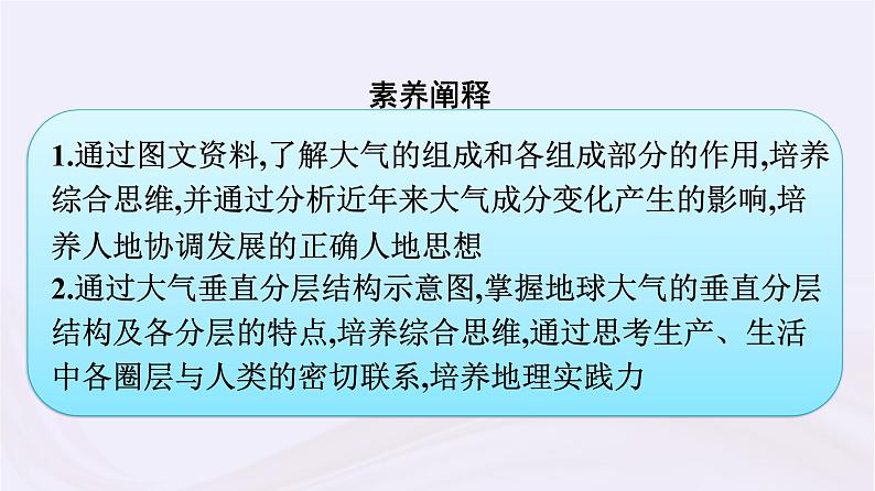 新教材适用2023_2024学年高中地理第3章地球上的大气第1节大气的组成与垂直分层课件湘教版必修第一册04